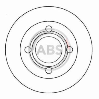 Тормозной диск задн. Audi 100 (82-91) A.B.S. 16068