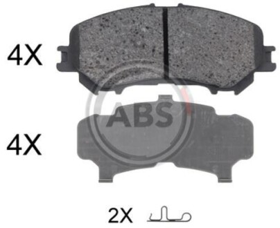 Тормозные колодки пер. Qashqai II/Kadjar 13- A.B.S. 35045