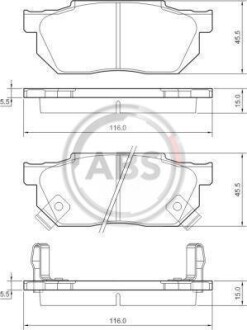 Тормозные колодки пер. Civic/Prelude/Accord 81-95 A.B.S. 36167