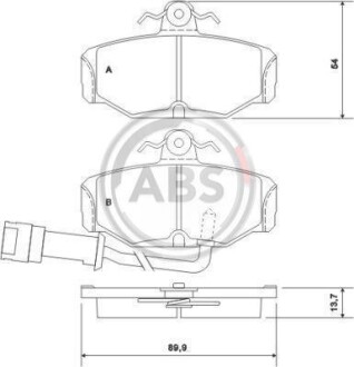 Тормозные колодки зад. Scorpio 89-94/Sierra 88-93 (Lucas/TRW) A.B.S. 36170