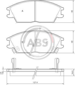 Гальмівні колодки пер. Accent/Accord 94-10 A.B.S. 36172