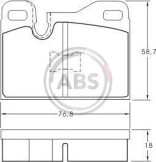 Тормозные колодки пер. Megane 03- (ATE) A.B.S. 36398