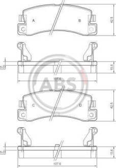 Гальмівні колодки зад. Avensis/Corolla/Camry/Corona/Celica/Carina/RX/ES 87-07 A.B.S. 36604