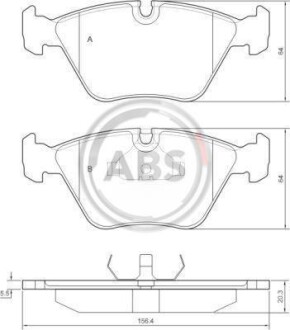 Гальмівні колодки пер. E36/E46/E28/E34/E32 (85-08) A.B.S. 36650