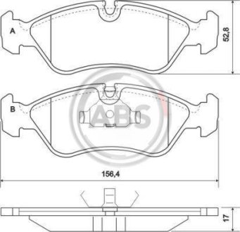 Колодка торм. DAEWOO/OPEL LANOS/ASTRA/VECTRA перед A.B.S. 36667