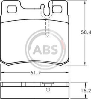 Тормозные колодки зад. W124/202/210 -96 (ATE) A.B.S. 36687