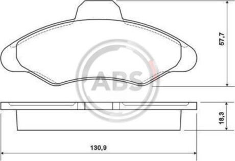 Гальмівні колодки пер. Ford Escort/Fiesta 90-02 A.B.S. 36709