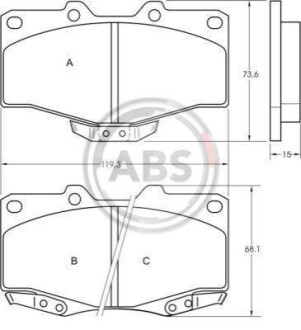 Тормозные колодки пер. Cruiser/Hilux/4 Runner/Taro 89- (SUMITOMO) A.B.S. 36724