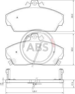 Тормозные колодки пер. Honda Civic 91-05 (TRW) A.B.S. 36746