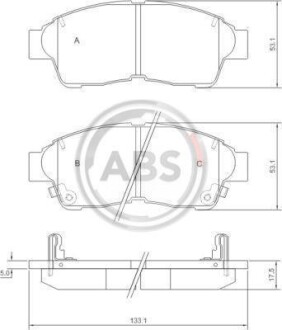 Гальмівні колодки пер. Camry/Carina/Celica/Corolla/Corona (90-02) A.B.S. 36777