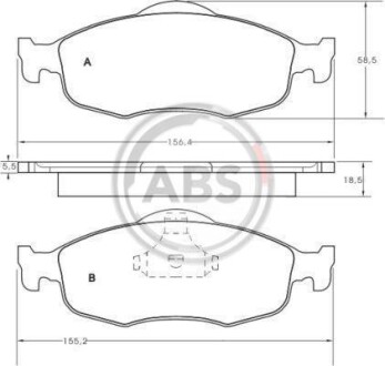 Гальмівні колодки пер. Mondeo/Scorpio (93-01) A.B.S. 36809