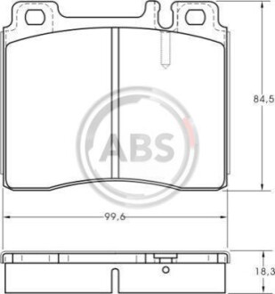 Тормозные колодки пер. W140/W140/W140/W124/W140 91-99 A.B.S. 36825