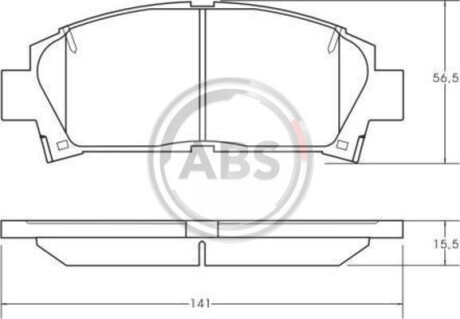 Тормозные колодки пер. Avensis/Camry/Carina 89-03 (AKEBONO) A.B.S. 36866