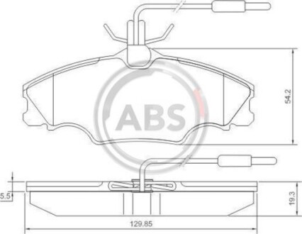 Тормозные колодки пер. 406 95-04 (TRW) A.B.S. 36976