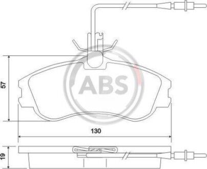 Тормозные колодки пер. Berlingo/Partner 96-01 (Lucas) (з датчиком) A.B.S. 37016