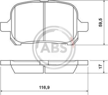 Колодки гальмівні TOYOTA CAMRY передн. A.B.S. 37033