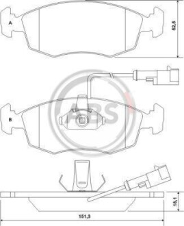 Гальмівні колодки пер. Linea/Strada/Siena/Albea/Palio/Punto 99- A.B.S. 37122