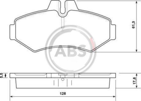 Гальмівні колодки зад. Sprinter 311-316 00-06 (Bosch) A.B.S. 37124