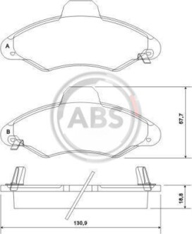 Гальмівні колодки пер. Ford Escort/Fiesta 90-02 A.B.S. 37127