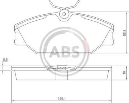 Гальмівні колодки пер. Clio/Megane/Laguna 93- (TRW) A.B.S. 37138