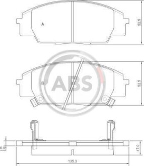 Тормозные колодки пер. Civic/S2000 99-11 A.B.S. 37174