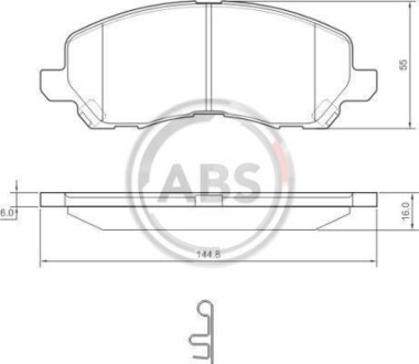 Гальмівні колодки пер. Lancer VIII/Outlander II/Peugeot 4008 08- A.B.S. 37202