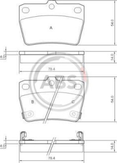 Гальмівні колодки зад. RAV 4 00-05 (AKEBONO) A.B.S. 37227