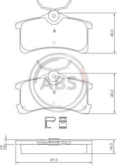 Тормозные колодки зад. Avensis/Corolla 97-03 1.4-2.0 A.B.S. 37270