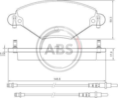 Тормозные колодки пер. Citroen C5 01- (Bosch) A.B.S. 37277