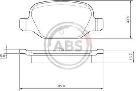 Тормозные колодки зад. 500/Punto (99-21) A.B.S. 37311