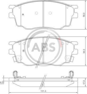 Тормозные колодки пер. Mazda 6 02-07 (sumitomo) A.B.S. 37351