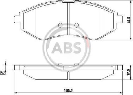 Гальмівні колодки пер. Aveo/Kalos 03- (AKEBONO) A.B.S. 37352