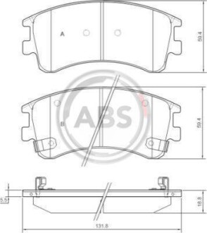 Тормозные колодки пер. Mazda 6 02- A.B.S. 37381