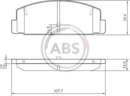 Гальмівні колодки зад. Mazda 323/626 94-04 (akebono) A.B.S. 37382