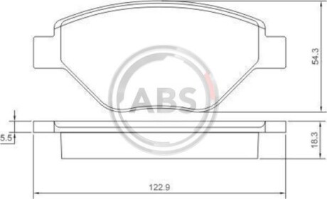 Тормозные колодки пер. Megane (03-08) A.B.S. 37398