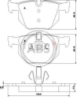 Тормозные колодки зад. BMW 3(E90)/5(E60) (ATE) A.B.S. 37410