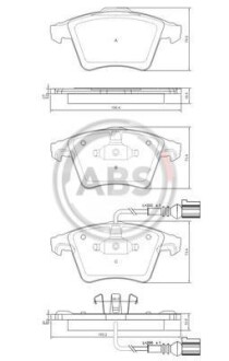 Гальмівні колодки пер. T5 03- (R16) A.B.S. 37416