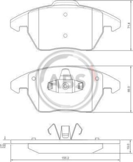 Тормозные колодки пер. Citroen C4/Peugeot 207/208/307/308/Jetta IV 07- A.B.S. 37429