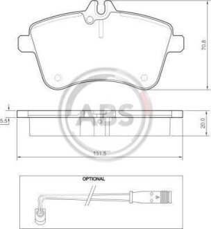 Тормозные колодки пер. W169/W245 04-12 A.B.S. 37457