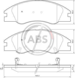 Тормозные колодки пер. Hyundai Accent/Kia Rio 05- (mando) A.B.S. 37492