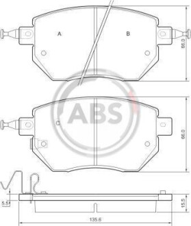 Гальмівні колодки пер. Navara 05- (Akebono) A.B.S. 37504