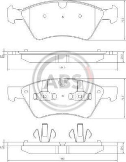 Тормозные колодки пер. W251/W164/W463/W164/W211 03-14 A.B.S. 37507