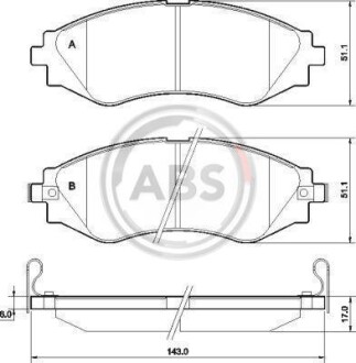 Гальмівні колодки Gentra/Kalos/Lacetti/Nubira/Rezzo (00-22) A.B.S. 37526