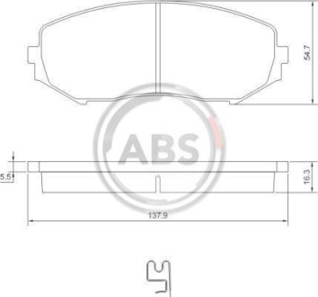 Тормозные колодки пер. Suzuki Grand Vitara 05-15 (tociko) A.B.S. 37531