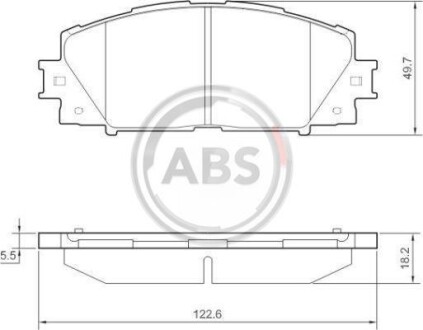 Тормозные колодки пер. Toyota Yaris 07- (akebono) A.B.S. 37542