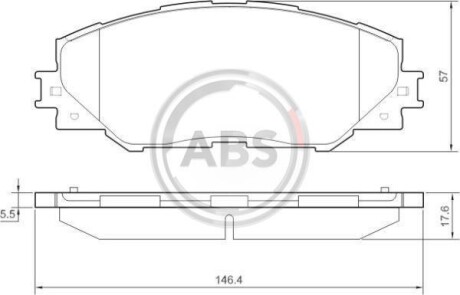 Гальмівні колодки пер. RAV 4 05-18/AURIS 07-12 (AKEBONO) A.B.S. 37543