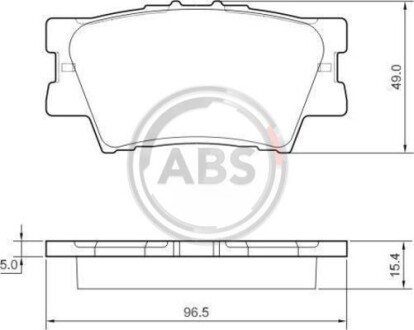 Гальмівні колодки зад.TOYOTA CAMRY/RAV4 III/RAV4 IV 2.0-3.5 06- A.B.S. 37545