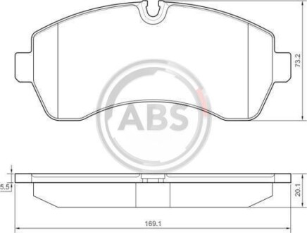 Гальмівні колодки пер. Sprinter/Crafter 06- (спарка) A.B.S. 37552