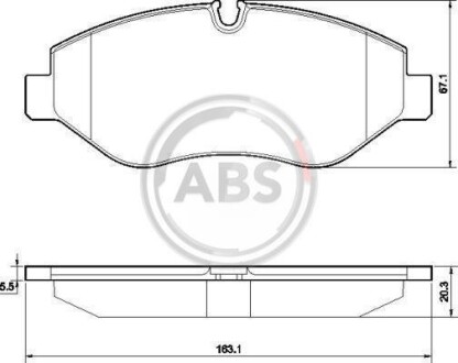 Гальмівні колодки пер. Crafter/W447/W906/W907/Viano W639 (03-21) A.B.S. 37553