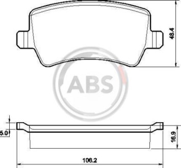 Гальмівні колодки зад. Ford Galaxy/S-Max 06-15 (TRW) A.B.S. 37562